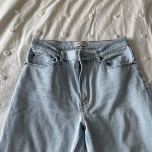 Abercrombie & Fitch Light Wash The Ankle Straight High Rise Jean